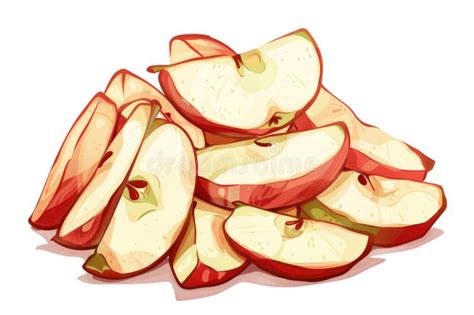 Fresh Sliced Apples on a Clean White Background. Perfect for Food and ...