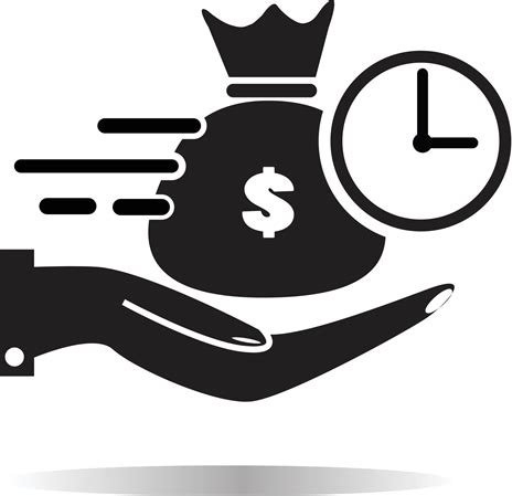 quick and easy loan icon on white background. flat style. fast money ...