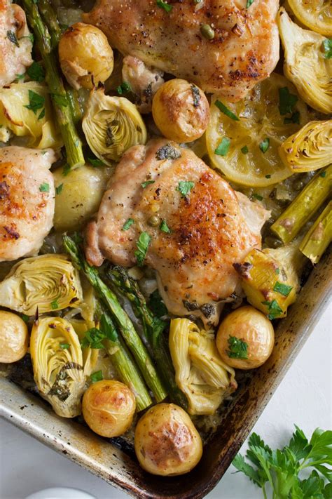 Sheet Pan Chicken Piccata (Whole30 - Paleo) - Every Last Bite