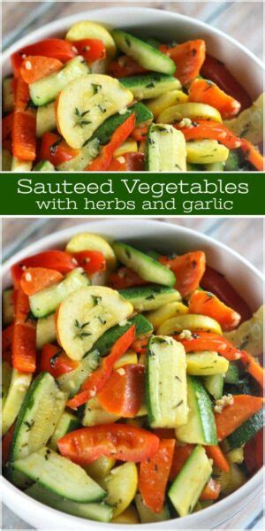 Sautéed Vegetables with Herbs and Garlic - Recipe Girl