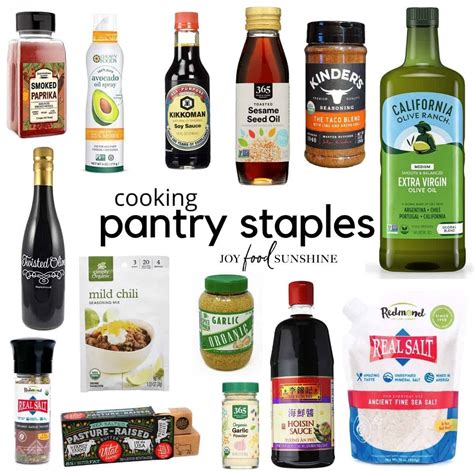 Pantry Staples (Baking & Cooking) - JoyFoodSunshine