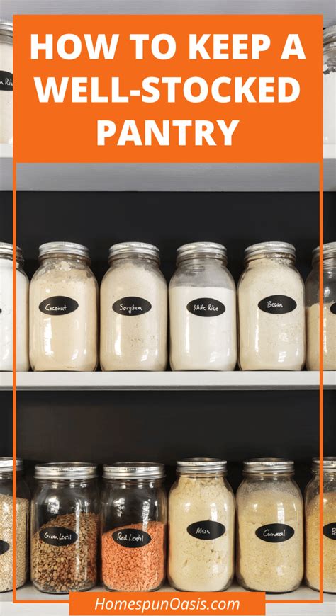 A Well-Stocked Pantry for Eating at Home - Homespun Oasis