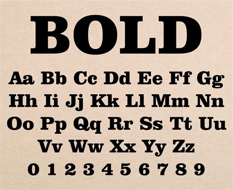 Bold Font