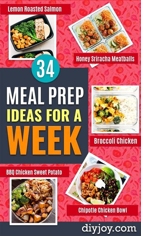 Meal Prep Ideas - 34 Easy Weekly Meals &amp; Prep Recipes