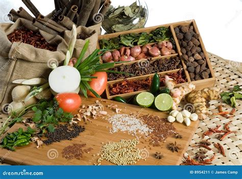 Fresh herbs and spices stock image. Image of anise, arrangement - 8954211