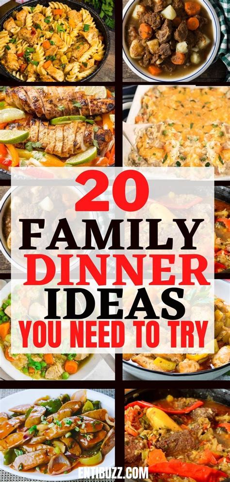 This pin is about 20 family dinner ideas to make anytime . Most people ...