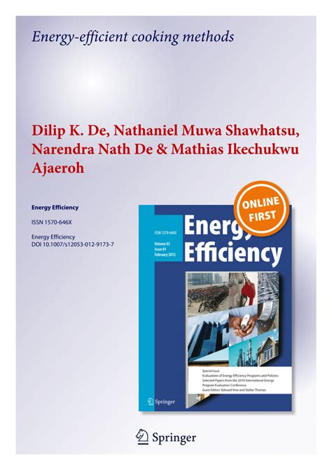 (PDF) Energy-efficient cooking methods