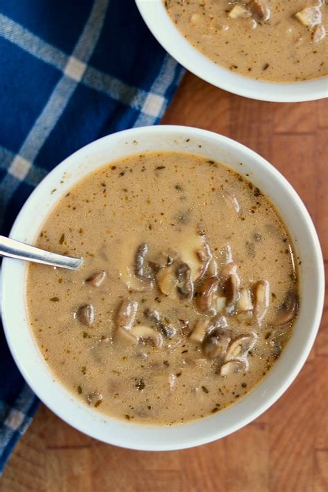 Vegan Cream Of Mushroom Soup - Wickedly Good! - The Cheeky Chickpea