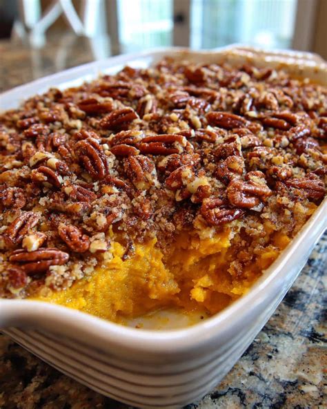 Butternut Squash Casserole with Crunchy Pecan Topping Bliss