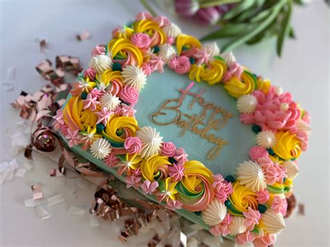 Happy Birthday Party Sheet Cake – White Flower