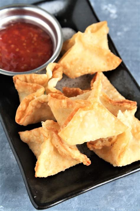 Homemade Crispy Crab Rangoon - The Tasty Bite