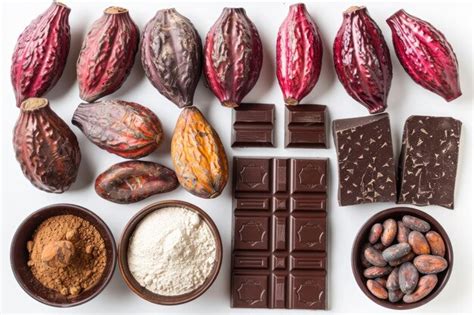 Chocolate ingredients displayed on white background | Premium AI ...