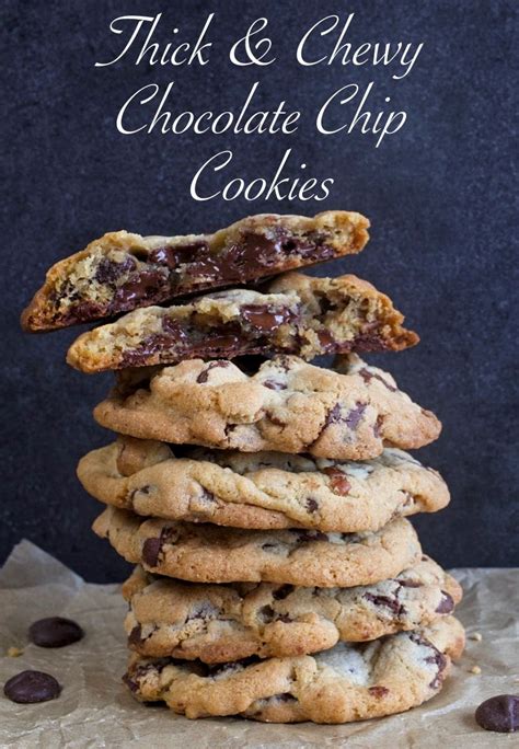 Thick &amp; Chewy Chocolate Chip Cookies | Recipe | Chocolate chip cookies ...
