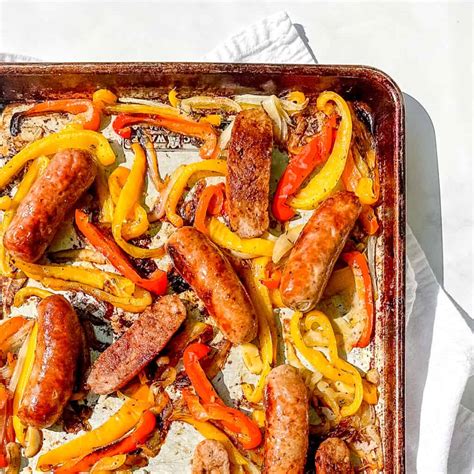 Sheet Pan Sausage and Peppers - But First We Brunch!
