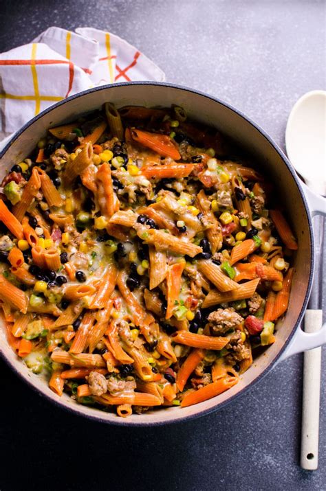 Healthy Taco Pasta - iFoodReal.com