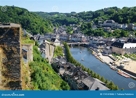 Bouillon. Belgium. View of the City of Bouillon Along the Semois River ...